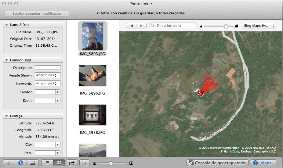 Captura de PhotoLinker